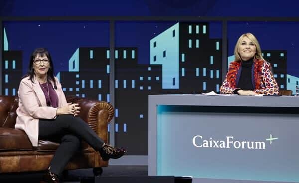 La directora general adjunta de la Fundación "La Caixa", Elisa Durán (i) y la actriz Cayetana Guillén Cuervo (c) participan en la presentación de la nueva plataforma audiovisual gratuita, CaixaForum+ La directora general adjunta de la Fundación "La Caixa", Elisa Durán (i) y la actriz Cayetana Guillén Cuervo (c) participan en la presentación de la nueva plataforma audiovisual gratuita, CaixaForum+