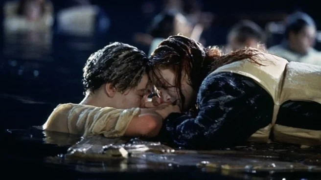 Jack (Leonardo DiCaprio) y Rose (Kate Winslet) durante el rodaje de la película 'Titanic', estrenada en 1997