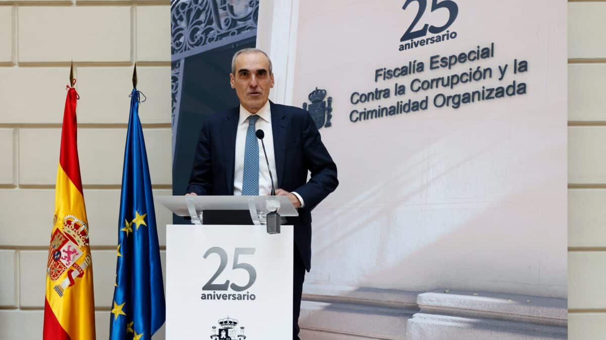 El fiscal jefe Anticorrupción, Alejandro Luzón, durante el 25 aniversario de la Fiscalía especializada.