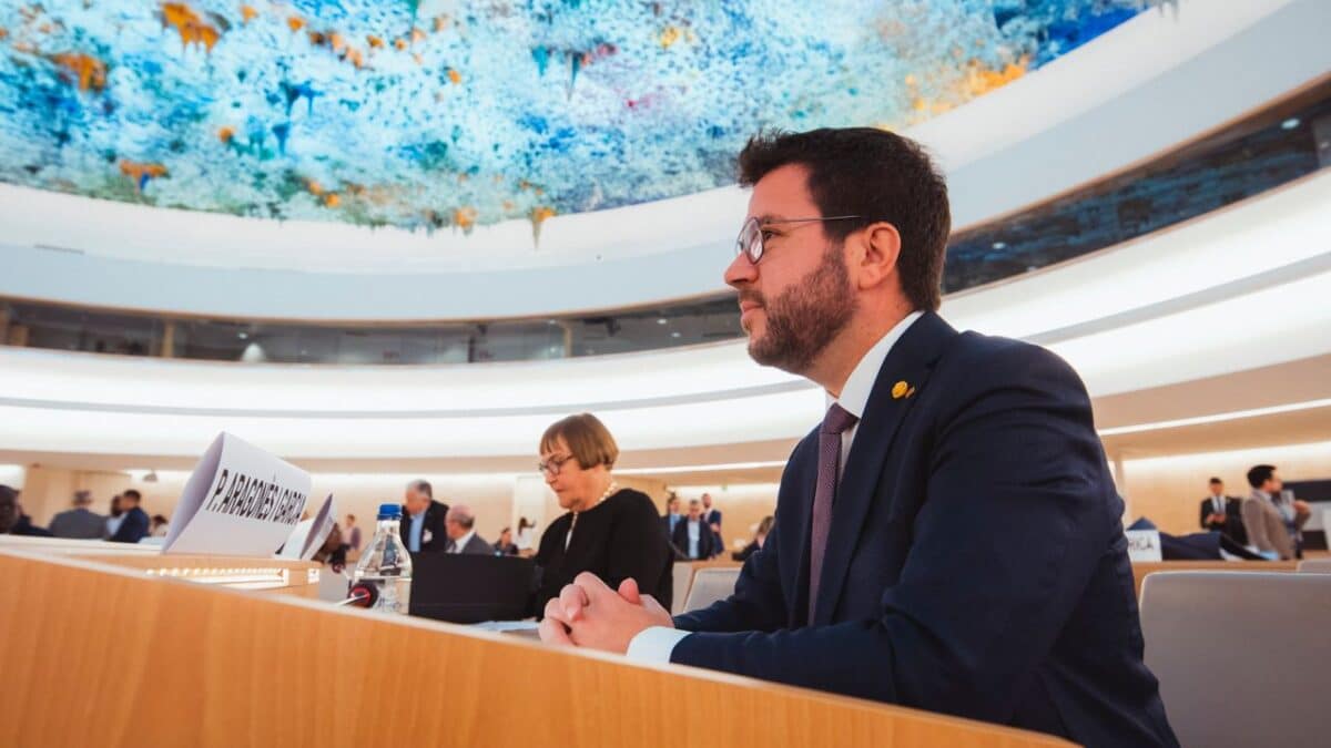 Aragonès denuncia en la ONU que España no protege el catalán