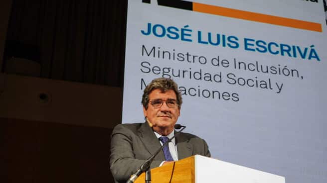 Escrivá participa en el Congreso Internacional de Economía de la Longevidad en Salamanca El ministro de Inclusión, Seguridad Social y Migraciones, José Luis Escrivá, interviene en un congreso en Salamanca.