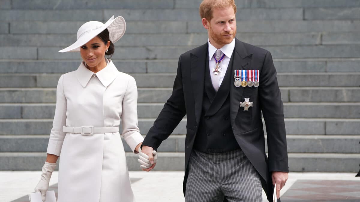 Harry y Meghan durante el Jubileo de la reina Isabel II en 2022.