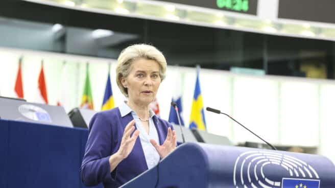 Ursula von der Leyen, presidenta de la Comisión Europea en una conferencia