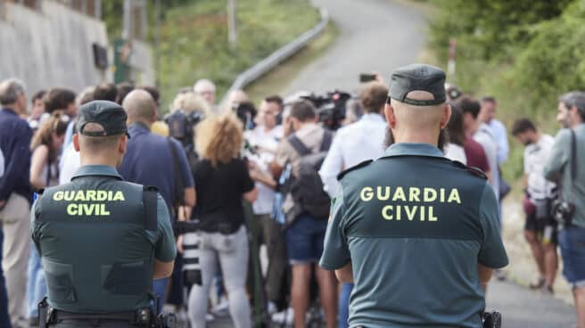 Varios Guardias Civiles en una concentración de apoyo a las Fuerzas y Cuerpos de Seguridad del Estado en Alsasua