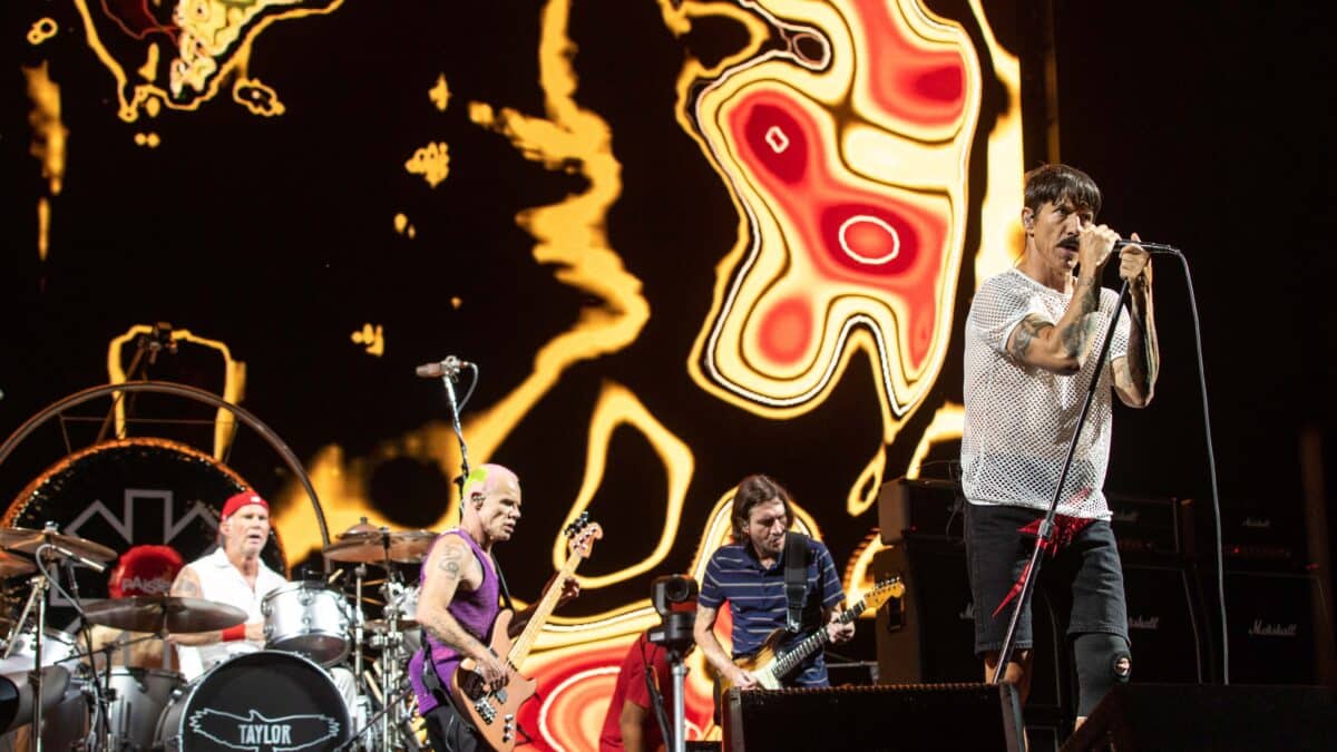 Austin: Chad Smith, Flea, John Frusciante y Anthony Kiedis de Red Hot Chili Peppers actúan durante el Austin City Limits Music Festival