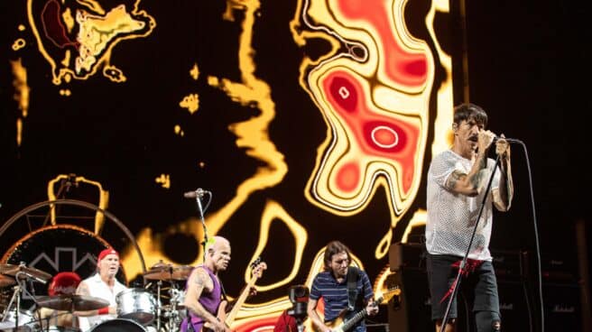 Austin: Chad Smith, Flea, John Frusciante y Anthony Kiedis de Red Hot Chili Peppers actúan durante el Austin City Limits Music Festival