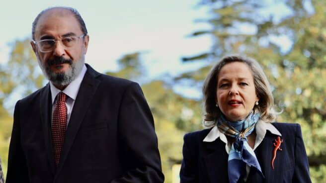 Javier Lambán y Nadia Calviño.