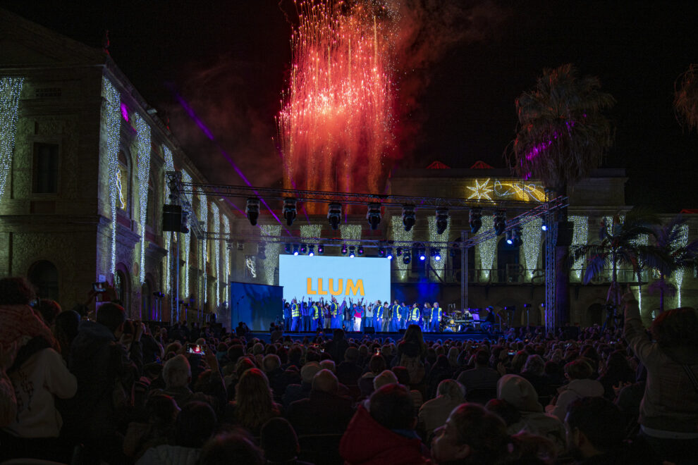 Acto de encendido de las luces de Navidad de la ciudad, a 24 de noviembre de 2022, en Barcelona, Catalunya (España). 