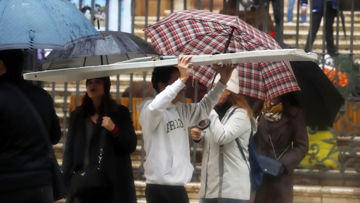 Lluvia en Málaga.