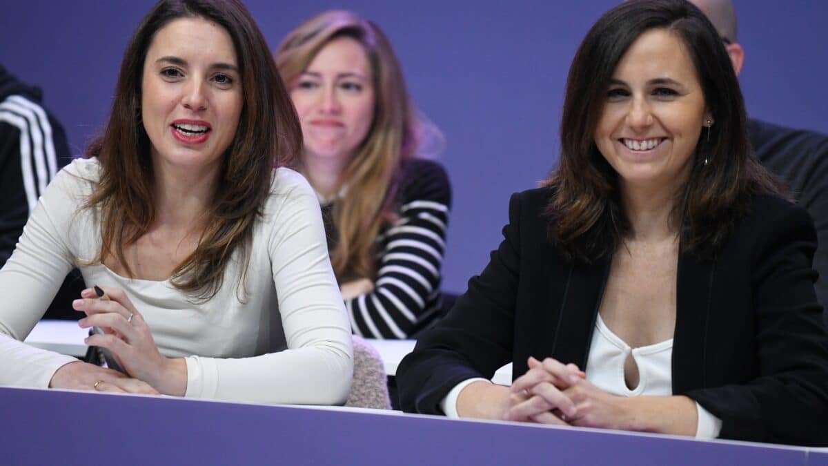 Irene Montero e Ione Belarra, en el Consejo Ciudadano Estatal de Podemos.