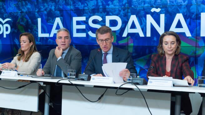 Feijóo preside la reunión de la Junta Directiva Nacional del PP