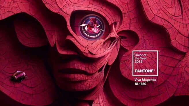 El Instituto Pantone elige 'Viva Magenta' como el color del año 2023 Viva Magenta, color del año 2023. Foto extraída del vídeo "Pantone Color Of The Year 2023 Announcement" publicado en la web oficial de Pantone.