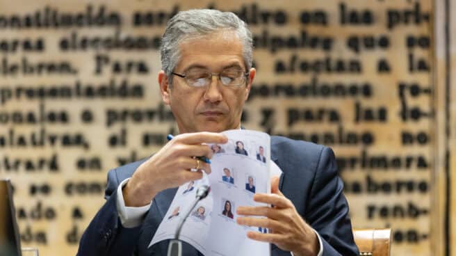 Previsiones Banco de España El gobernador del Banco de España, Pablo Hernández de Cos, en la Comisión de Presupuestos del Senado.