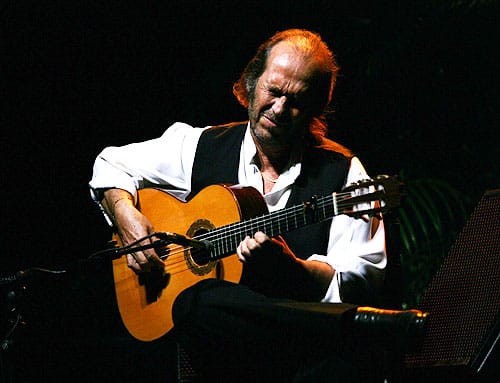Paco de Lucía en un concierto en Málaga en 2007.
