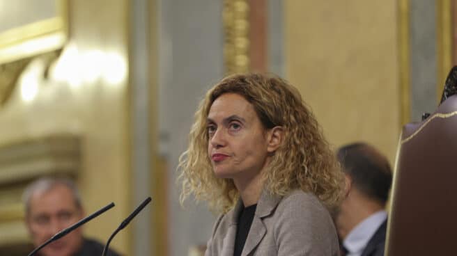 La presidenta del Congreso, Meritell Batet, en el pleno de la Cámara Baja celebrado este martes en Madrid. EFE/ Kiko Huesca