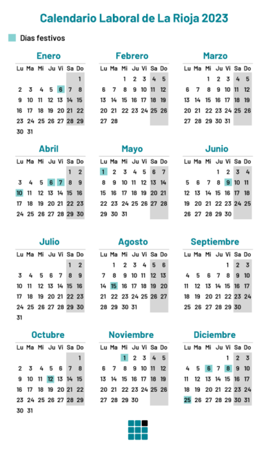 Calendario laboral de La Rioja en 2023 con los días festivos