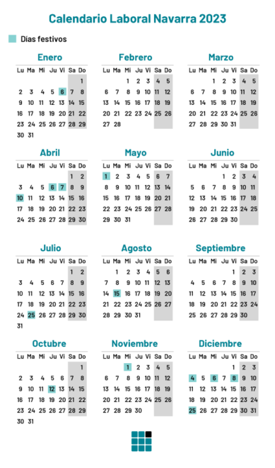 Calendario laboral de Navarra en 2023 con los días festivos