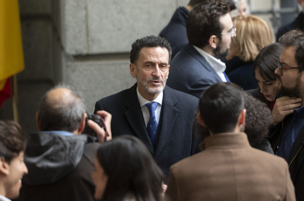 El vicesecretario general y portavoz adjunto en el Congreso, Edmundo Bal, en el patio de las Cortes durante el acto de conmemoración por el Día de la Constitución