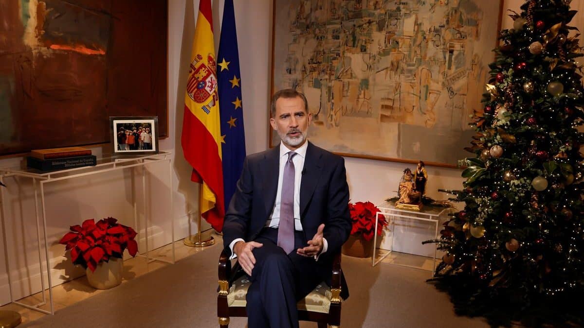 El rey Felipe VI en su discurso de Navidad de 2021