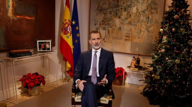 La televisión pública vasca no emitirá el discurso del Rey: dónde ver el mensaje de Felipe VI El rey Felipe VI en su discurso de Navidad de 2021