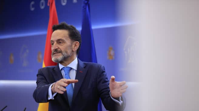 El portavoz de Ciudadanos Edmundo Bal durante la rueda de prensa ofrecida este martes en el Congreso.