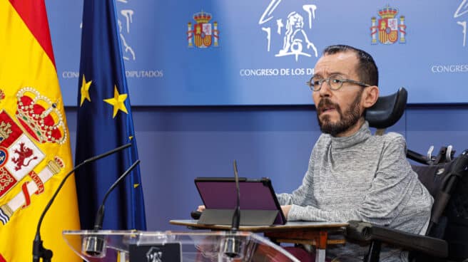 El portavoz de Podemos, Pablo Echenique, en el Congreso de los Diputados.