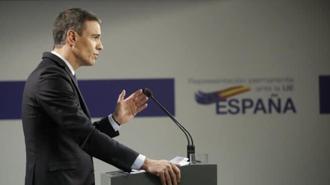 El presidente del Gobierno, Pedro Sánchez, este jueves en Bruselas. El presidente del Gobierno, Pedro Sánchez, este jueves en Bruselas.
