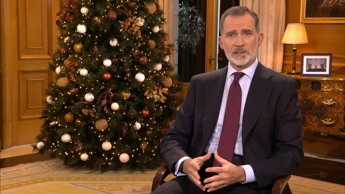 El Rey Felipe VI durante su discurso de Navidad de 2022