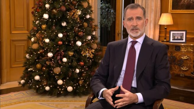 El Rey Felipe VI durante su discurso de Navidad de 2022