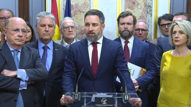 Santiago Abascal interviene en el Congreso tras la decisión del Tribunal Constitucional.