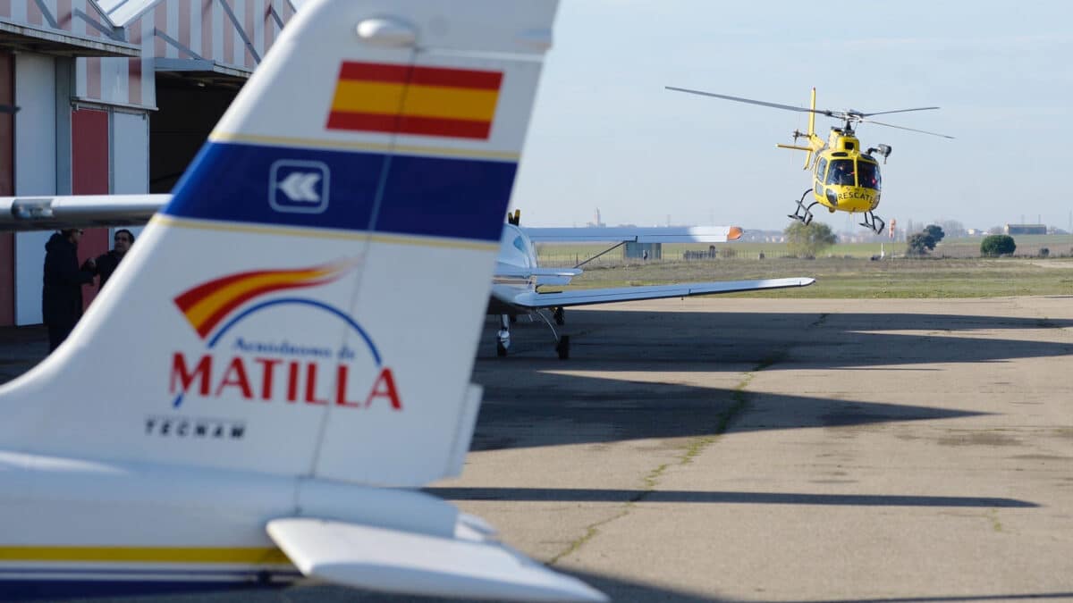 Operativo de búsqueda en el aeródromo de Matilla.