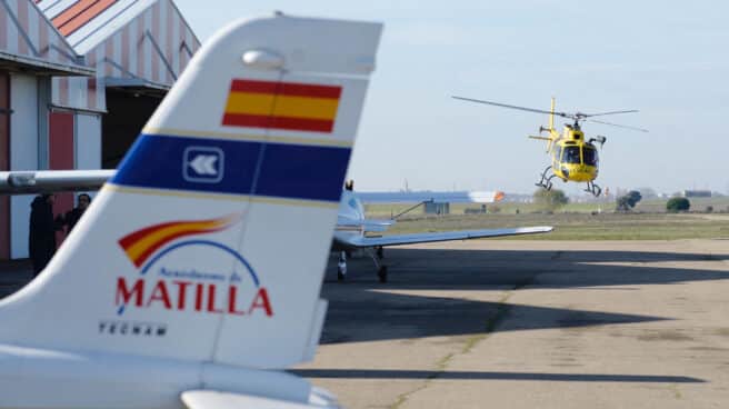 Operativo de búsqueda en el aeródromo de Matilla.