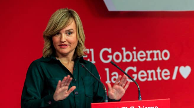 Rueda de prensa de Pilar Alegría MADRID, 23/01/2023.- La portavoz del Comité Electoral del PSOE, Pilar Alegría, ofrece una rueda de prensa en la sede de su partido en Madrid este lunes. EFE/ Fernando Alvarado