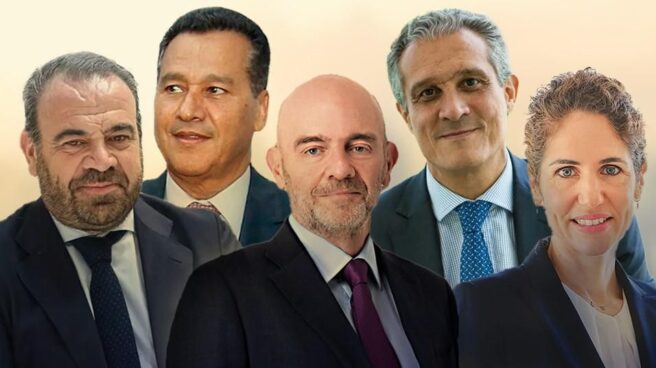 De izquierda a derecha: Gabriel Juan Escarrer (Melià Hotels), Eustasio López (Lopesan), Ramón Aragonés (NH), Raúl González (Barceló) y Sabina Fluxá (Iberostar)