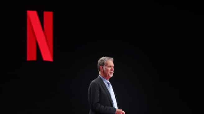 El ex CEO de Netflix, Reed Hastings, hablando durante la Cumbre de Innovación Cultural de 2019