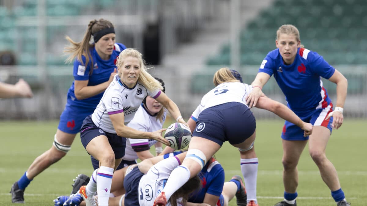 Partido de rugby entre Escocia y Francia en abril de 2022 en Glasgow.