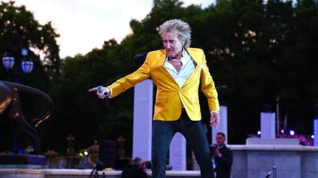 Rod Stewart en un concierto en Londres.