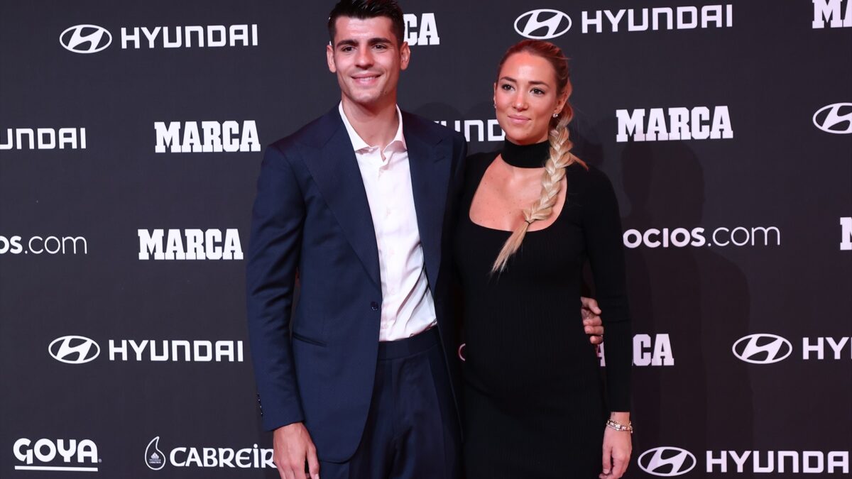 Álvaro Morata y Alice Campello, en un evento