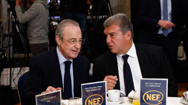 Desayunos Informativo Forum Europa - Superliga Joan Laporta y Florentino Perez durante un desayuno informativo en el Forum Europa