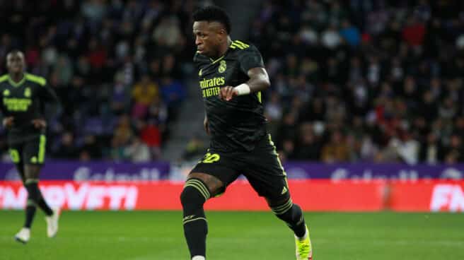 Vinicius en un partido contra el Valladolid