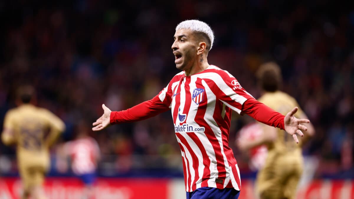 Ángel Correa, jugador del Atlético de Madrid, durante un partido de LaLiga