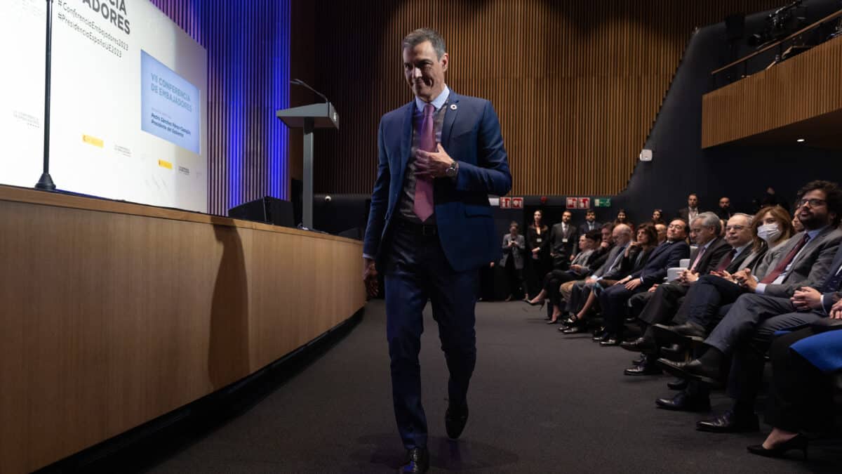 Pedro Sánchez, en la VII Conferencia de Embajadores.