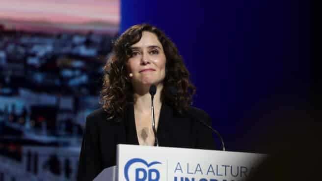 La presidenta de la Comunidad de Madrid, Isabel Díaz Ayuso, interviene durante el acto de presentación de candidatos autonómicos del PP a las elecciones autonómicas del 28M La presidenta de la Comunidad de Madrid, Isabel Díaz Ayuso, interviene durante el acto de presentación de candidatos autonómicos del PP a las elecciones autonómicas del 28M