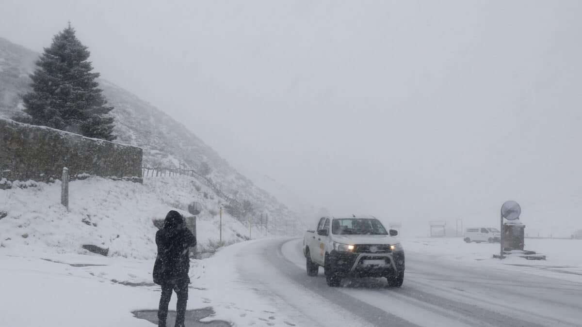 Temporal de nieve en León.