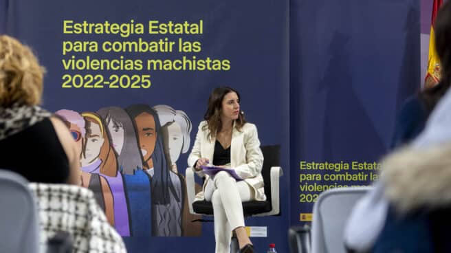 La ministra de Igualdad, Irene Montero, en la presentación de la Estrategia Estatal para combatir las Violencias Machistas 2022-2025