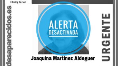 Encuentran en buen estado a la mujer de 79 años con Alzheimer desaparecida el viernes pasado