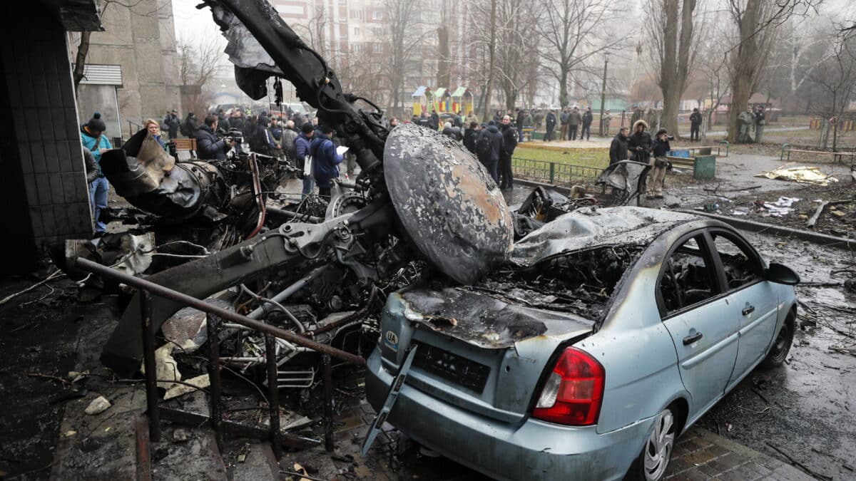 Desaparece la cúpula de Interior de Ucrania al estrellarse su helicóptero