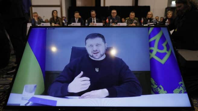 Reunión del Grupo de Contacto en Ramstein El presidente ucraniano se dirige a los reunidos en el Grupo de Contacto