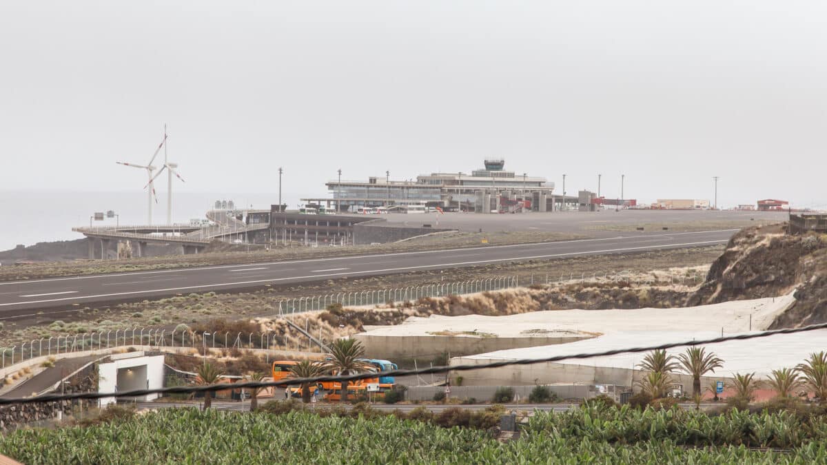 Vista general del aeropuerto de La Palma.