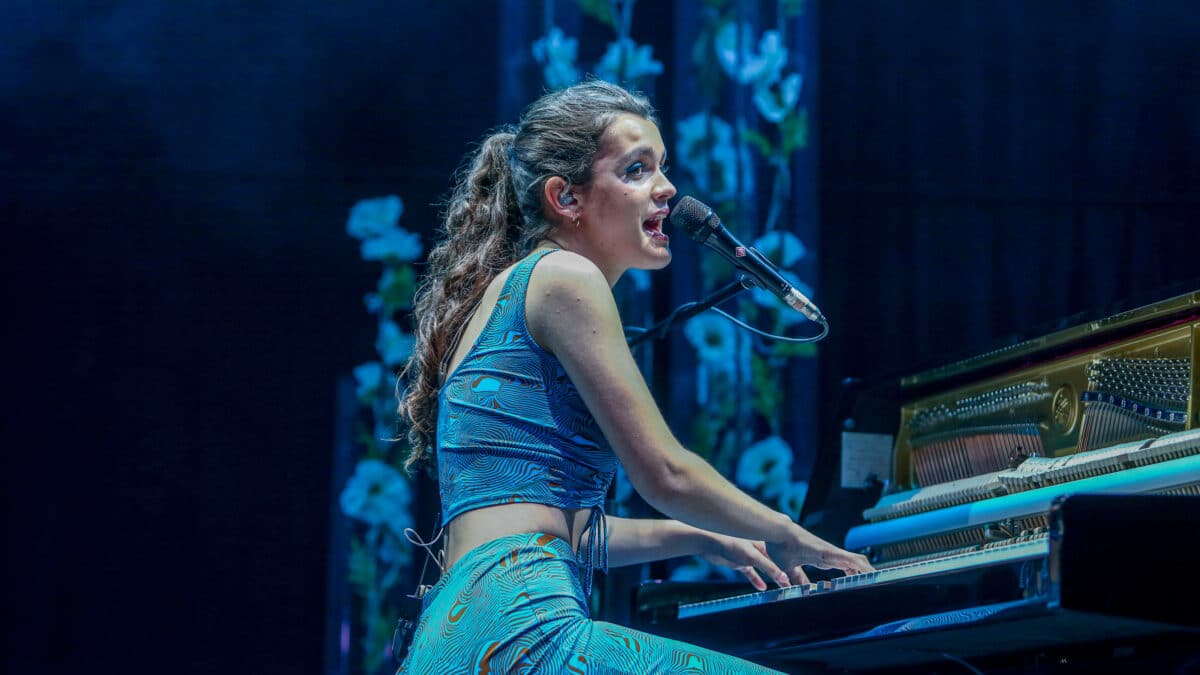 La cantante Amaia Romero durante un concierto en Madrid.